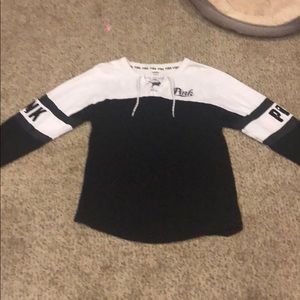 Lace up long sleeve sweatshirt